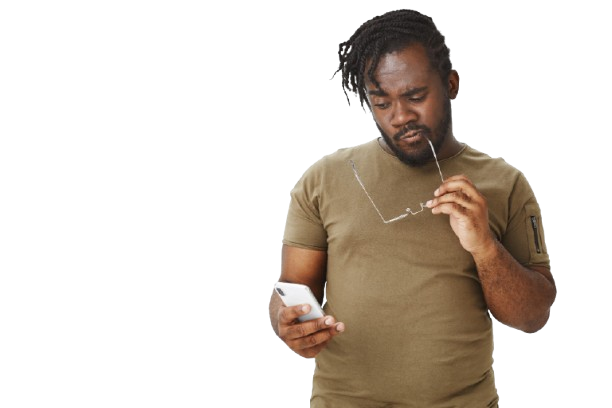 Person thinking about selling their device