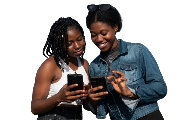 Happy customers with their devices